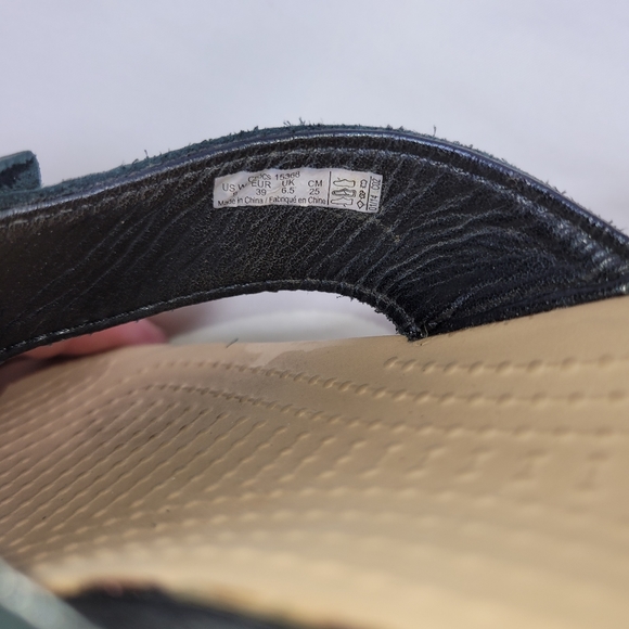 Crocs Flower Detail Slide On Strap Low Cork Wedge Sandal Shoe Size 8 - Picture 8 of 10